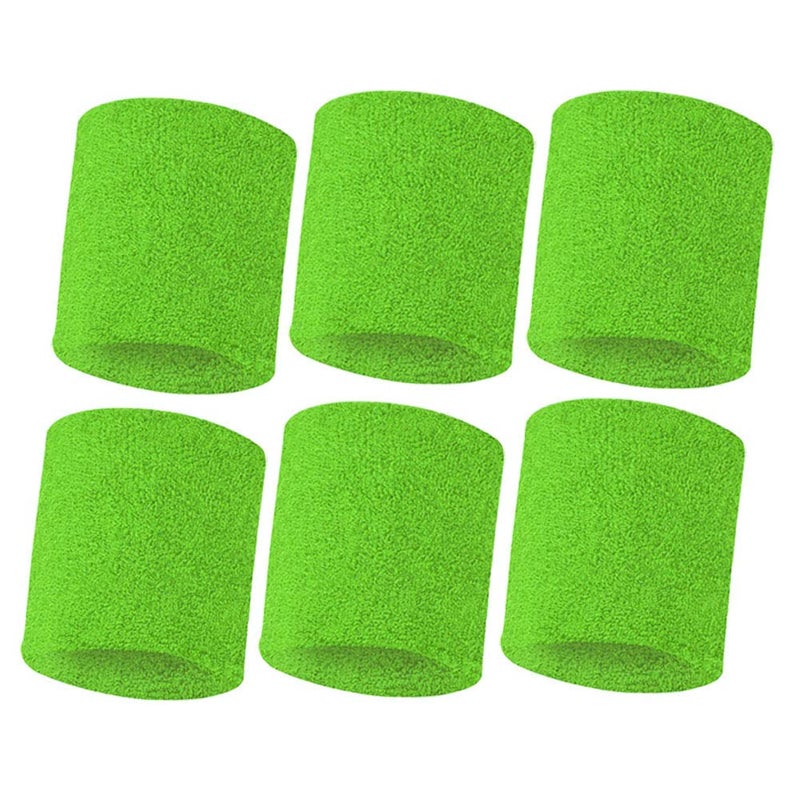 HANERDUN Wrist Sweatbands Thick Terry Cloth Wristbands for Men and Women Athletic Sweat Bands for Sports Tennis Gym Basketball - Image 1
